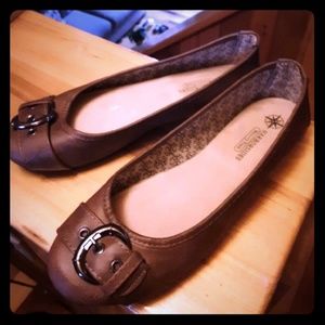 Brown Memory Foam Flats